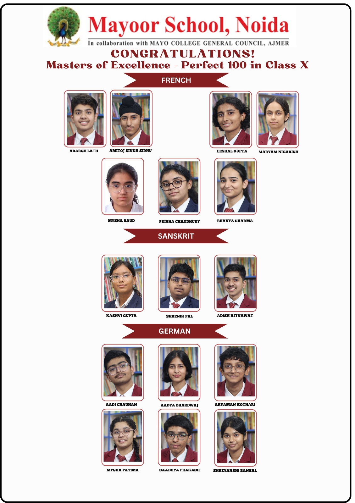 Perfect 100 in Class X